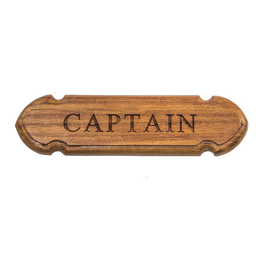 Whitecap Teak "CAPTAIN" Name Plate 62670