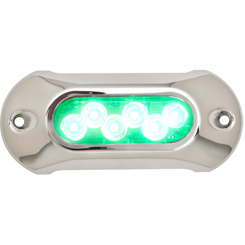 Attwood Light Armor Underwater LED Light - 6 LEDs - Green 65UW06G-7