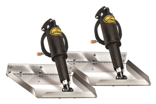 Lenco 12"x9" Edge Mount Trim Tab Kit 12v Electro Polished 15115-101