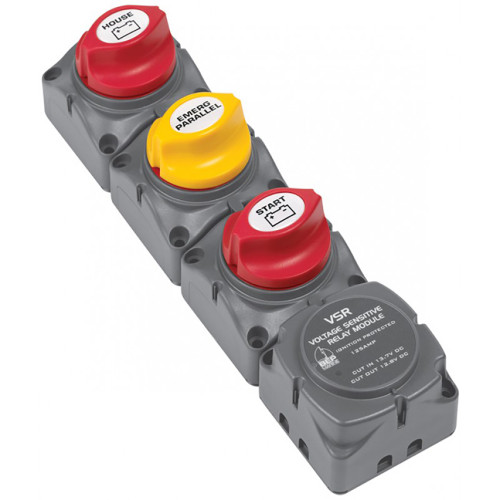 BEP Vertical Battery Switch Cluster w/DVSR - 1 Engine/2 Batteries 716-V-140A-DVSR