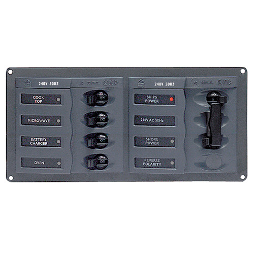 BEP AC Circuit Breaker Panel w/o Meters, 4 Way Panel 2 Mains - 240V 900-AC1