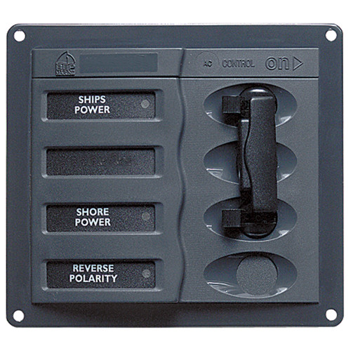 BEP AC Circuit Breaker Panel without Meters, 2DP AC230V Stainless Steel 900-ACCH