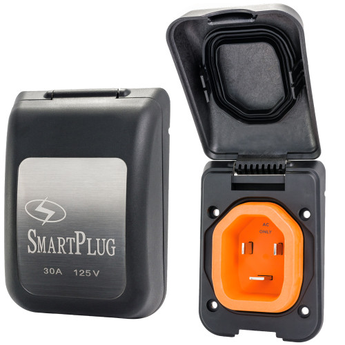 SmartPlug 30 AMP Male Non-Metallic Inlet Cover - Black BM30PB