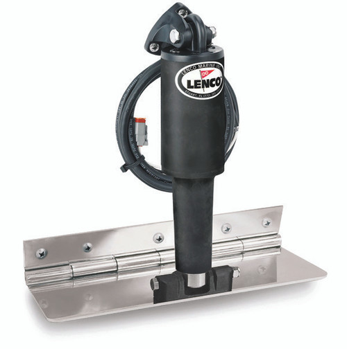 Lenco 4"x12" Limited Space Trim Tab Kit 12v Standard Finish 15052-101