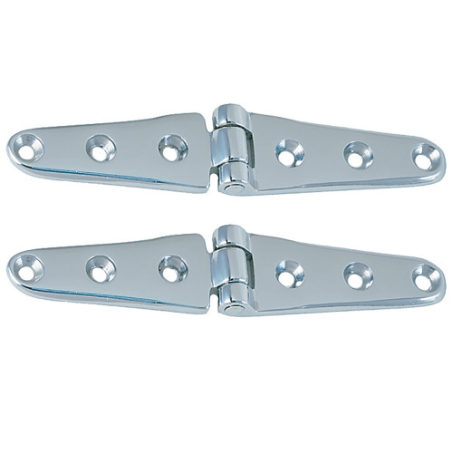 Perko 8" Chrome Plated Bronze Strap Hinges 0120DP3CHR