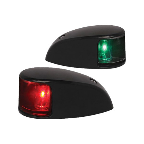 Hella Marine NaviLED Deck Mount Port & Starboard Pair - 2nm - Colored Lens/Black Housing 980620801