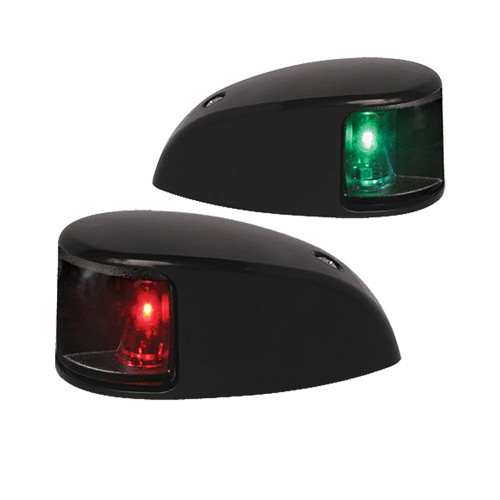 Hella Marine NaviLED Deck Mount Port & Starboard Pair - 2nm - Clear Lens/Black Housing 980620901