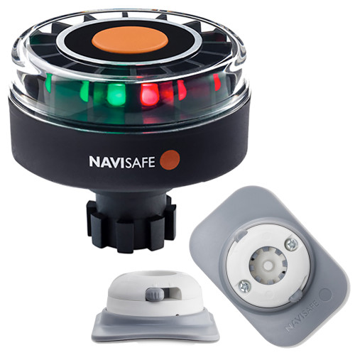 Navisafe Navilight Tricolor 2NM w/Navibolt Base &amp; RIB Mount - White 342KIT4