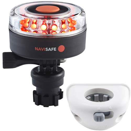 Navisafe Navilight All RED 360&deg; 2NM w/Navimount Base &amp; Vertical Mount - White 045KIT6