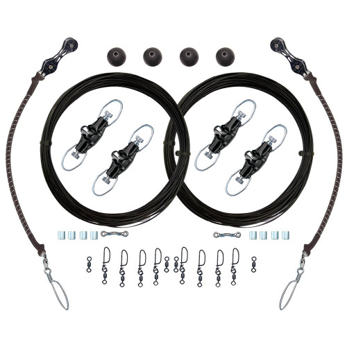 Rupp Double Rigging Kit w/Nok-Outs - 320&#39; Black Mono CA-0026-MO