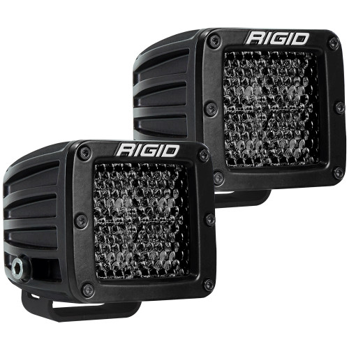 RIGID Industries D-Series Pro Spot Diffused Midnight Surface Mount - Pair 202513BLK