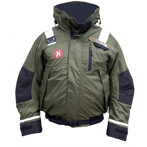 First Watch AB-1100 Flotation Bomber Jacket - Green - Medium AB-1100-PRO-GN-M