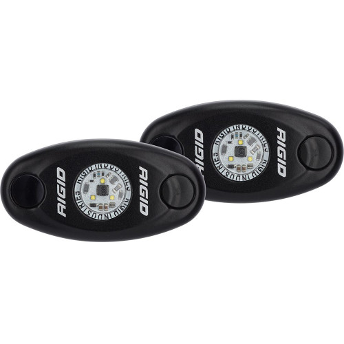 RIGID Industries A-Series Black Low Power LED Light Pair - Neon White 482023