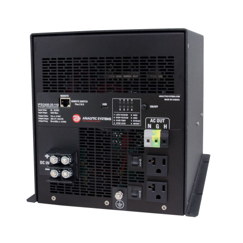 Analytic Systems AC Intelligent Pure Sine Wave Inverter, 2400W, 20-40V In, 110V Out IPSI2400-20-110