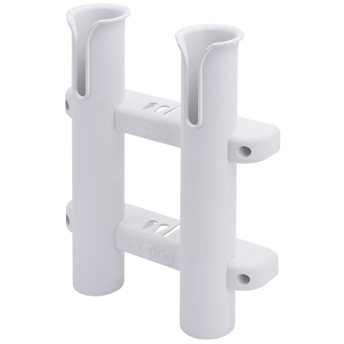 Sea-Dog Two Pole Side Mount Rod Storage Rack - White 325028-1