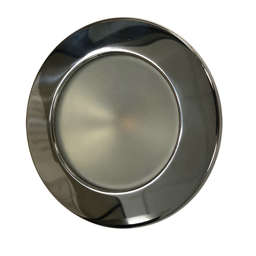 Lunasea Gen 3 Indoor/Outdoor Recessed 3.5&rdquo; LED Light - 2700K 85 CRI Dimmable COB LED - Warm White/Polished SS Bezel LLB-46WW-3A-SS