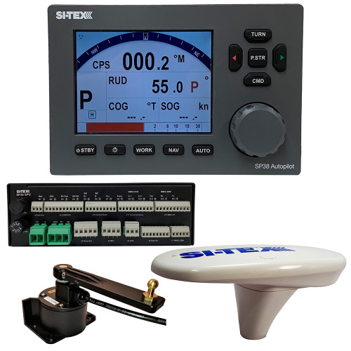SI-TEX SP38-18 Autopilot Core Pack Including Compact GPS Compass &amp; RotaryFeedback, No Pump SP38-18