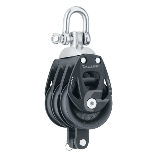 Harken 60mm Triple Aluminum Element Block w/Swivel &amp; Becket 6273