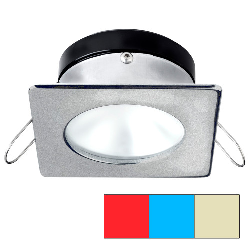i2Systems Apeiron A1120 Spring Mount Light - Square/Round - Red, Warm White &amp; Blue - Brushed Nickel A1120Z-42HCE