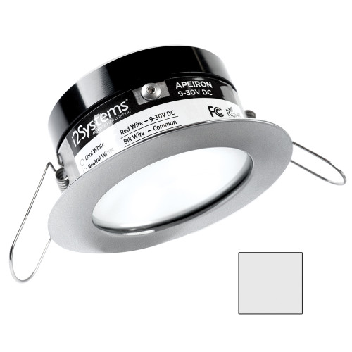 i2Systems Apeiron PRO A503 - 3W Spring Mount Light - Round - Cool White - Brushed Nickel Finish A503-41AAG