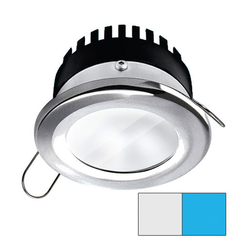 i2Systems Apeiron PRO A506 - 6W Spring Mount Light - Round - Cool White &amp; Blue - Brushed Nickel Finish A506-41AAG-E