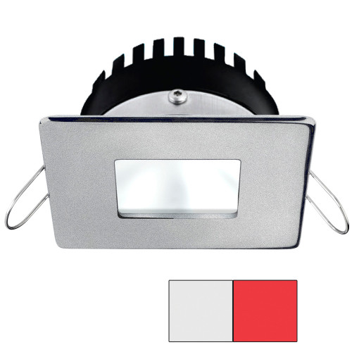 i2Systems Apeiron PRO A506 - 6W Spring Mount Light - Square/Square - Cool White &amp; Red - Brushed Nickel Finish A506-44AAG-H