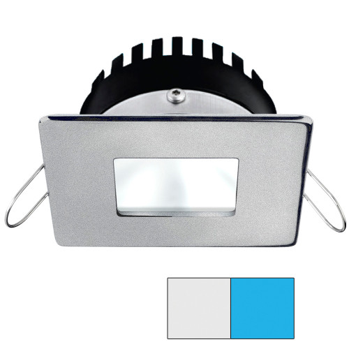 i2Systems Apeiron PRO A506 - 6W Spring Mount Light - Square/Square - Cool White &amp; Blue - Brushed Nickel Finish A506-44AAG-E