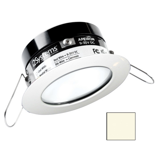 i2Systems Apeiron PRO A503 - 3W Spring Mount Light - Round - Neutral White - White Finish A503-31BBD