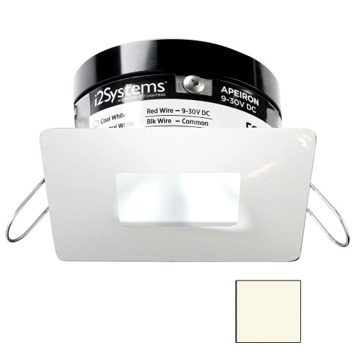 i2Systems Apeiron PRO A503 - 3W Spring Mount Light - Square/Square - Neutral White - White Finish A503-34BBR