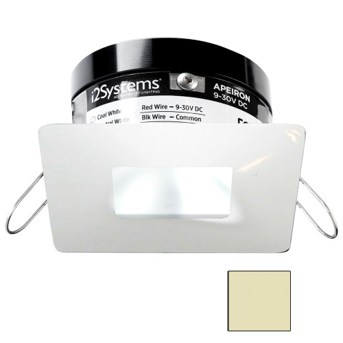 i2Systems Apeiron PRO A503 - 3W Spring Mount Light - Square/Square - Warm White - White Finish A503-34CBBR