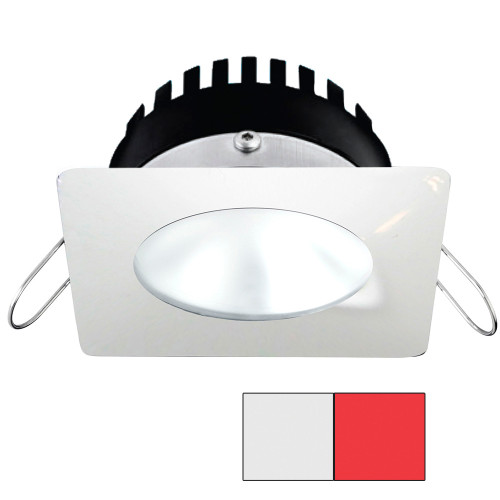 i2Systems Apeiron PRO A506 - 6W Spring Mount Light - Square/Round - Cool White &amp; Red - White Finish A506-32AAG-H