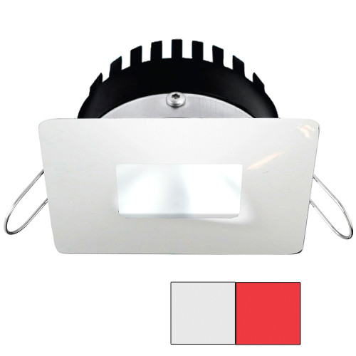 i2Systems Apeiron PRO A506 - 6W Spring Mount Light - Square/Square - Cool White &amp; Red - White Finish A506-34AAG-H