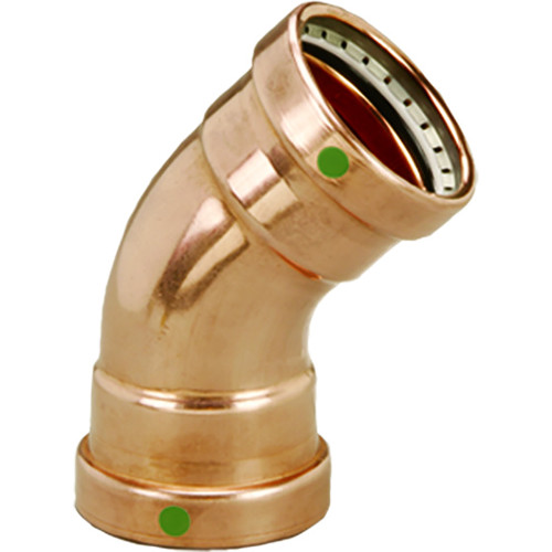 Viega ProPress 2-1/2" - 45&deg; Copper Elbow - Double Press Connection - Smart Connect Technology 20653