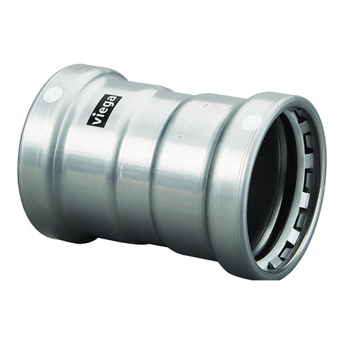 Viega MegaPress 3" Carbon Steel Coupling w/Stop w/FMK Double Press Connection - Smart Connect Technology 26675