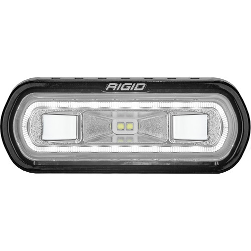 RIGID Industries SR-L Series Marine Spreader Light - Black Surface Mount - White Light w/White Halo 52100