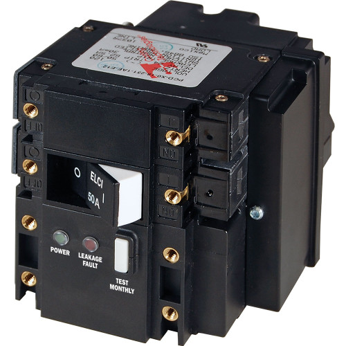Blue Sea C-Series ELCI Main Circuit Breaker - Double Pole 120V AC 50A 3103