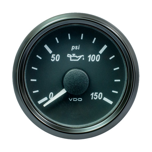 VDO SingleViu 52mm (2-1/16") Oil Pressure Gauge - 150 PSI - 0-180 Ohm A2C3833300030