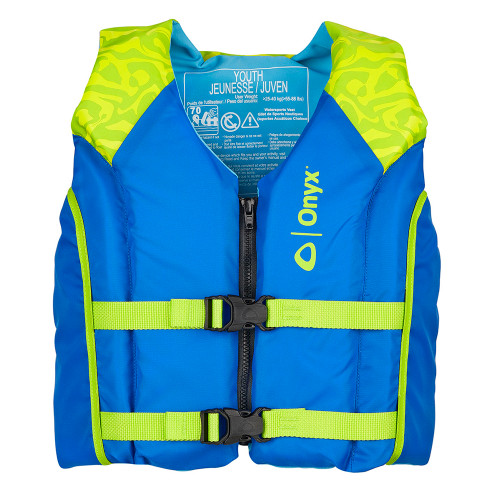 Onyx Shoal All Adventure Youth Paddle &amp; Water Sports Life Jacket - Green 121000-400-002-21