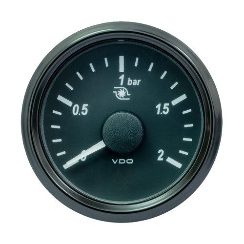 VDO SingleViu 52mm (2-1/16") Turbo Pressure Gauge - 2 Bar - 0-180 Ohm A2C3833490030