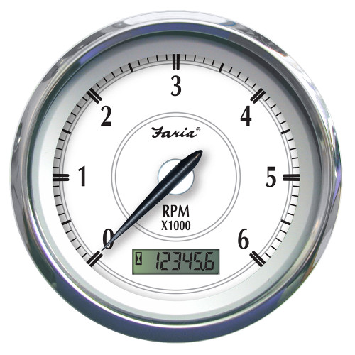 Faria Newport SS 4" Tachometer w/Hourmeter f/Gas Outboard - 7000 RPM 45005