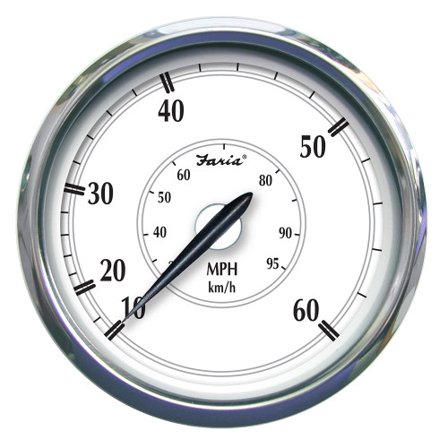 Faria Newport SS 5" Speedometer - 0 to 60 MPH 45009