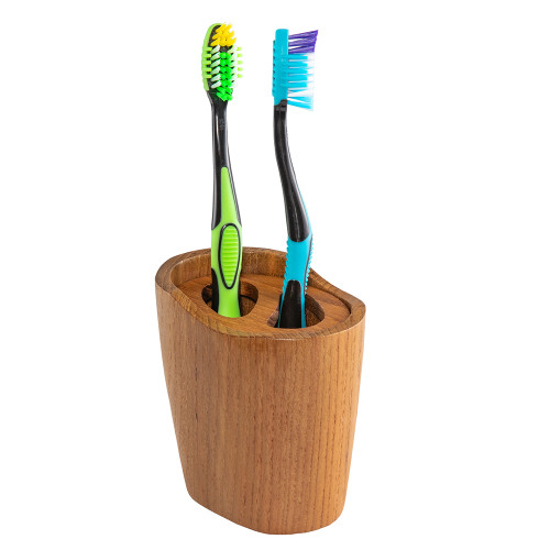 Whitecap Oval Toothbrush Holder (Oiled) - Teak 63112