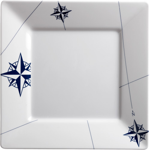 Marine Business Melamine Square, Flat Dinner Plate - NORTHWIND - 10" x 10" Set of 6 15021C