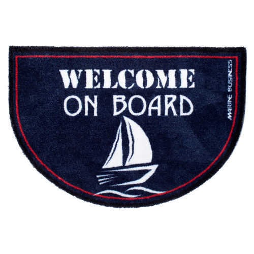 Marine Business Non-Slip WELCOME ON BOARD Half-Moon-Shaped Mat - REGATA 41262