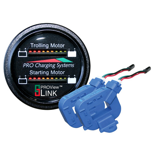 Dual Pro Lithium Battery Gauge - Dual - Round Display w/2 Current Transducers BFGDUALLITH