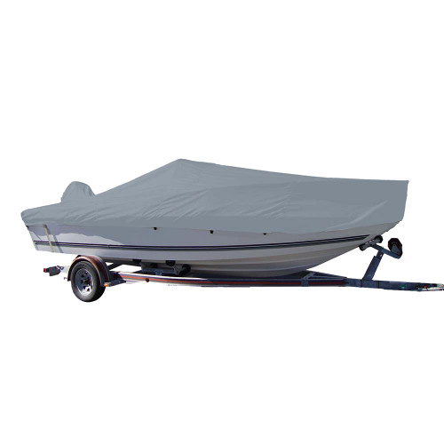 Carver Sun-DURA&reg; Styled-to-Fit Boat Cover f/18.5&#39; V-Hull Center Console Fishing Boat - Grey 70018S-11