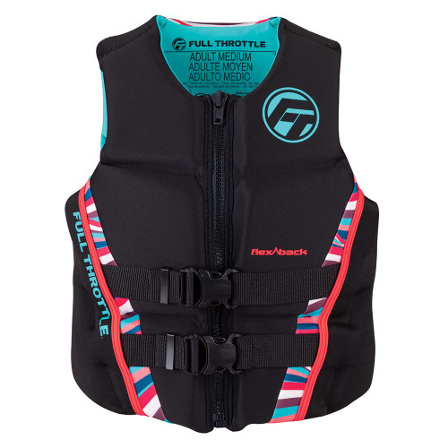 Full Throttle Women&#39;s Rapid-Dry Flex-Back Life Jacket - Women&#39;s XL - Pink/Black 142500-105-850-22