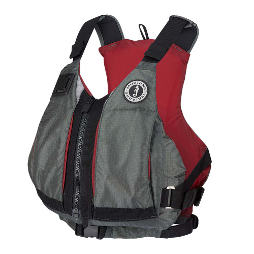 Mustang Women&#39;s Rebel Foam Vest - Grey/Red - Large/XL MV7051-9-L/XL-216