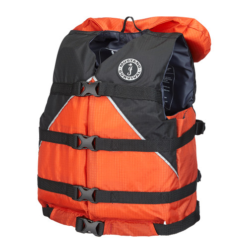 Mustang Canyon V Foam Vest - Universal Youth - Orange/Black MV9070-33-0-253