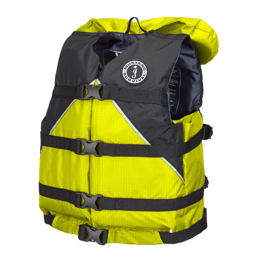 Mustang Canyon V Foam Vest - Universal Youth - Yellow/Black MV9070-124-0-253